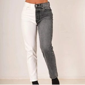Revice Denim Two Toned Checkmate/True Love Button fly 100% cotton jeans size 25